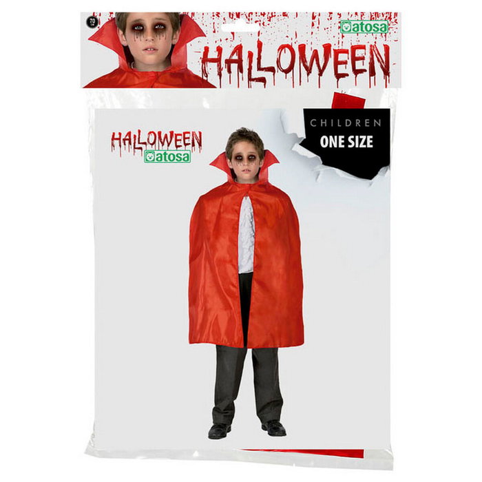 Disney Capa Roja Corta de 70 cm con Cuello Alto para Niños