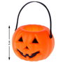 Atosa Mini Calabazas Decorativas Halloween Jack-o'-lantern, Naranja, Pack de 6 Unidades, 25x13 cm