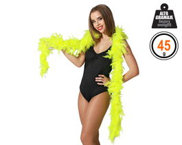 Boa de Plumas Amarillo Flúor 45 gr para Fiestas Temáticas y Carnaval