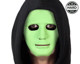 Mascara Verde Brillante PVC Rígido para Fantasma o Entidad Macabra Adulto Halloween