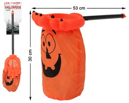 Bolsa Porta Caramelos para Halloween, Diseño de Calabaza, Color Naranja, para Niños