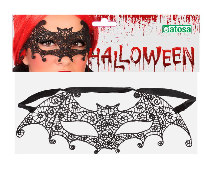 Antifaz Negro Encaje Diseño Murciélago Disfraz Vampira Halloween Carnaval Antifaz Negro Encaje Diseño Murciélago Disfraz Vampira Halloween Carnaval
