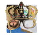 Atosa Gafas Corona Dorado con Pedrería Multicolor para Adulto