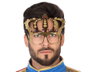 Atosa Gafas Corona Dorado con Pedrería Multicolor para Adulto