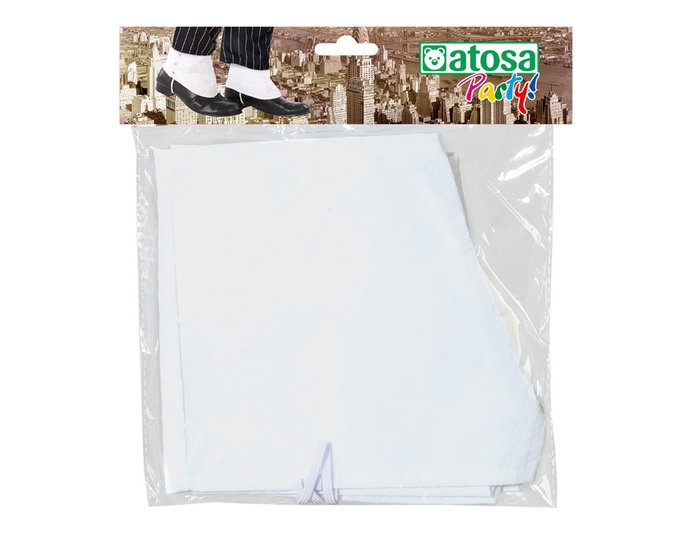 Cubrebotas Blancos Con Botones Metálicos Para Trajes De Época - Accesorio para Disfraces Históricos