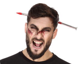 Diadema Halloween Jeringuilla Sangrienta Accesorio Disfraz Zombi Terror Gore