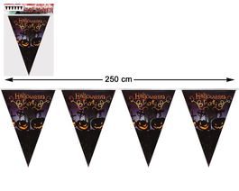 Guirnalda Calabazas Halloween Party 250 cm Decoración Colgar Negro