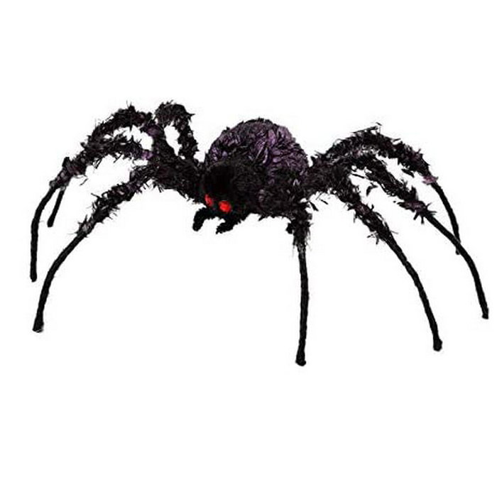 Atosa Decoración Araña Halloween Negra y Violeta 40x35 cm