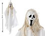 atosa Colgante Fantasma Blanco de 60 cm con Capucha y Máscara de Miedo