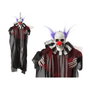 Atosa Payaso Esqueleto Colgante de 46 cm con Pelo Morado y Nariz Roja