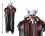 Atosa Payaso Esqueleto Colgante de 46 cm con Pelo Morado y Nariz Roja