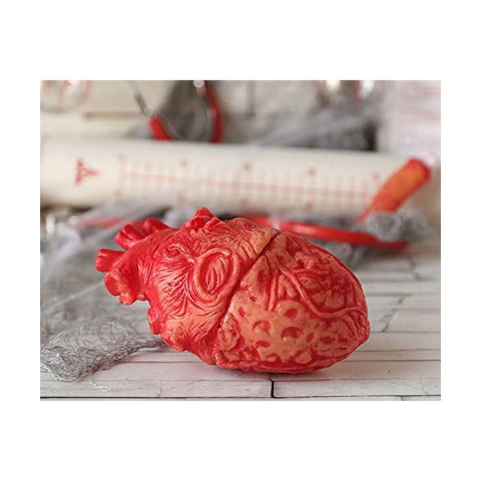 Halloween Depot Corazón Humano Decorativo Realista Rojo 17x9 cm