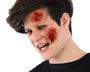 Cicatriz Postiza Realista Para Halloween 24x10 cm Con Heridas Impactantes