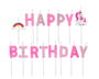 Set Velas Happy Birthday Unicornio Multicolor Decoración