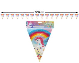 Guirnalda de Banderines Unicornio Multicolor 360 cm