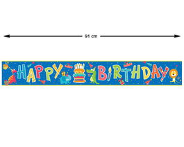 Set Guirnalda Animales Felices 90 cm Diámetro Happy Birthday
