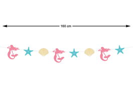 Guirnalda Decoración Estrellas Conchas Fondo Marino 160 cm