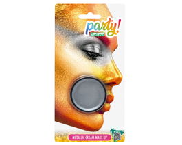 Maquillaje En Crema Metalizado Plateado 6,67 gramos Para Disfraces Y Fiestas