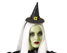 Diadema de Bruja Negro Lentejuelas