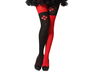 Medias Bufón Rojo y Negro con Diamantes para Disfraz de Villana