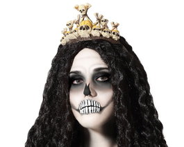 Voo Doo Diadema Halloween Calaveras y Huesos Oscuros para Disfraces y Eventos Tenebrosos