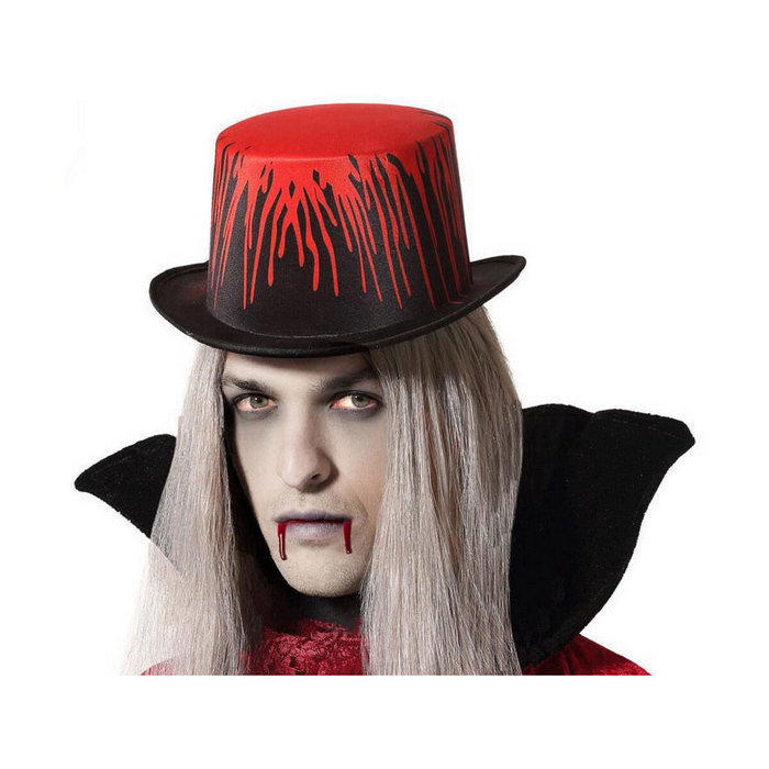 Atosa Sombrero de Copa Negro con Efecto Sangre para Halloween