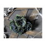 Atosa Ramo decorativo de flores negras con brillos verdes 35cm