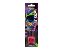 Pintauñas Neon Glow In The Dark Rosa Luz Uv Maquillaje Adultos Fiesta Halloween