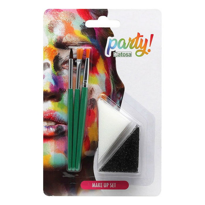 Atosa Set de Brochas y Esponjas para Maquillaje Artístico y de Fantasía