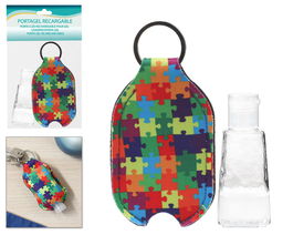 Llavero Porta Gel Dosificador Piezas Puzle