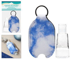 Llavero Portal Gel Dosificador Azul Cielo