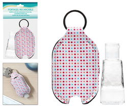 Llavero Porta Gel Dosificador Recargable para llevar gel, práctico y fácil de rellenar