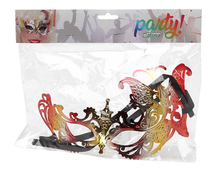 Antifaz Rojo Multicolor Mariposa Veneciana con Alas Elevadas para Fiestas de Disfraces y Carnaval Antifaz Rojo Multicolor Mariposa Veneciana con Alas Elevadas para Fiestas de Disfraces y Carnaval