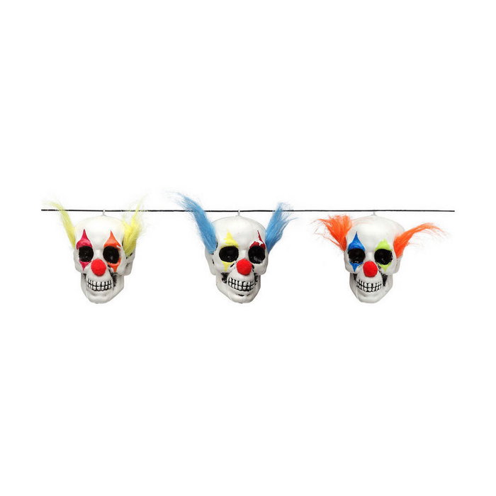 Atosa Guirnalda Halloween con Calaveras de Payaso, 153 cm