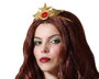 Diadema de Metal Dorada para Mujer Superheroína con Estrella Roja y Alas - Complemento para Disfraz Guerrero Amazona