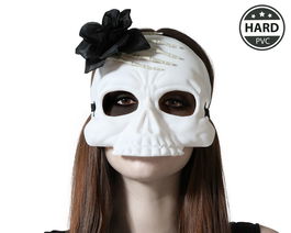Máscara Blanca De Calavera Con Mano Para Halloween