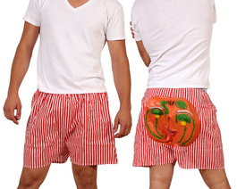 Pantalon Trasero Calabaza Broma Diametro 30cm Halloween Naranja Accesorio Adulto
