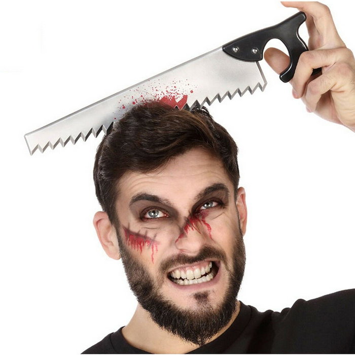 Atosa Diadema de Sierra Clavada en la Cabeza con Detalles de Sangre, 36 cm Atosa Diadema de Sierra Clavada en la Cabeza con Detalles de Sangre, 36 cm
