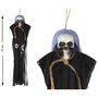 Atosa Colgante Esqueleto Calavera 70 cm con Capa Negra y Detalles de Cráneos