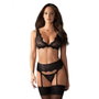 Conjunto de Lencería Obsessive Emperita Negro L/XL