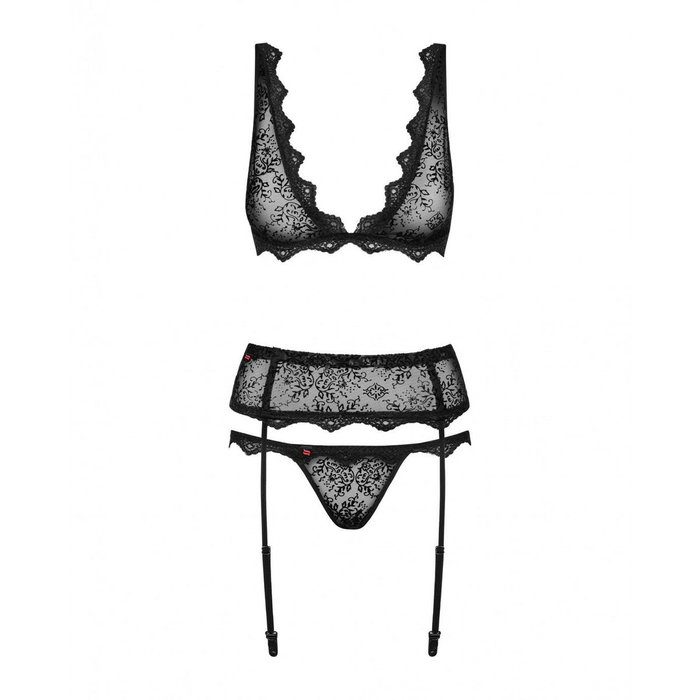 Conjunto de Lencería Obsessive Emperita Negro L/XL