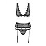 Conjunto de Lencería Obsessive Emperita Negro L/XL