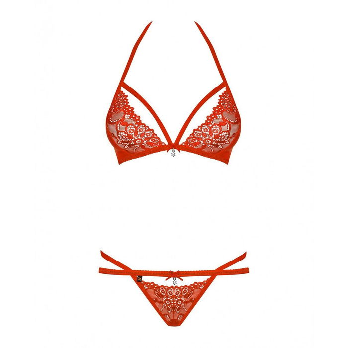 Conjunto de Lencería Obsessive 838-SET-3 Rojo L/XL
