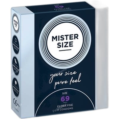 Preservativos Mister Size Extrafinos (69 mm) Preservativos Mister Size Extrafinos (69 mm)