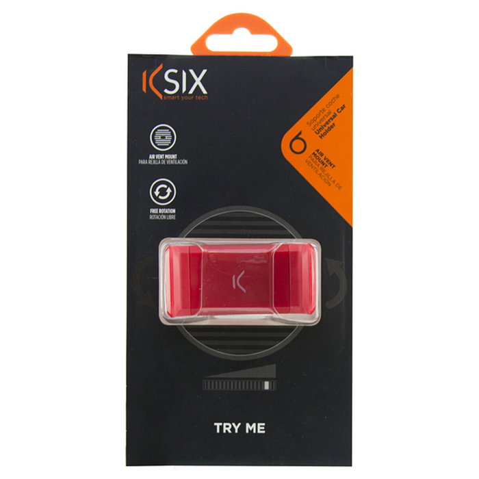 Soporte de Móviles para Coche KSIX 360º Negro Soporte de Móviles para Coche KSIX 360º Negro