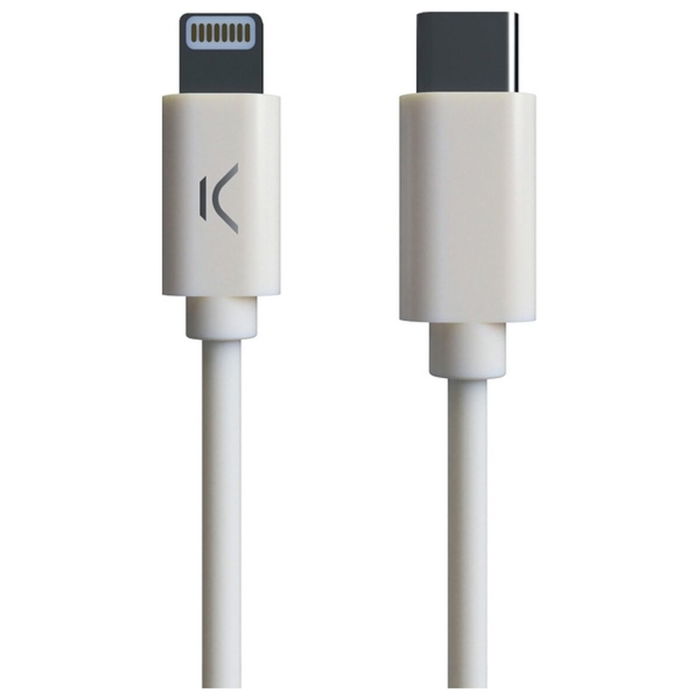 Cable USB-C a Lightning KSIX MFI (1 m) Blanco Cable USB-C a Lightning KSIX MFI (1 m) Blanco