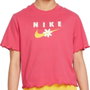 Camiseta de Manga Corta Infantil ENERGY BOXY FRILLY Nike DO1351 666 Rosa XL