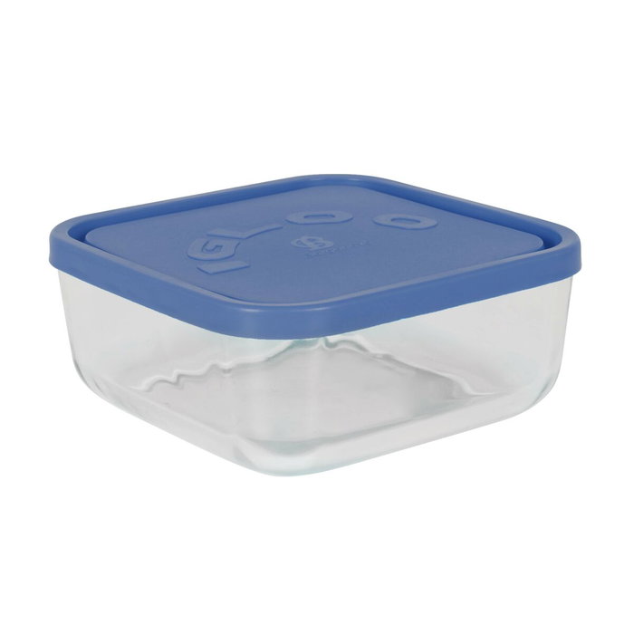 Fiambrera Borgonovo Igloo Azul 22 x 22 x 9 cm 18,5 x 18,5 x 7,4 cm