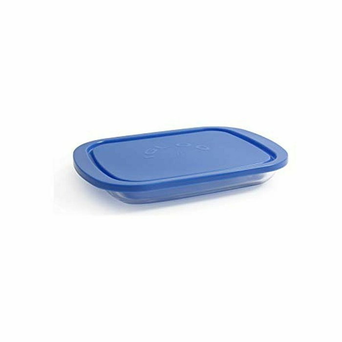 Borgonovo Fiambrera con Tapa Rectangular Plana Igloo Azul