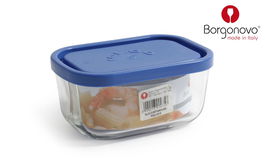 Fiambrera Borgonovo Igloo Azul Rectangular 400 ml 13,5 x 9,5 x 6,5 cm 19 x 13,5 x 7,2 cm